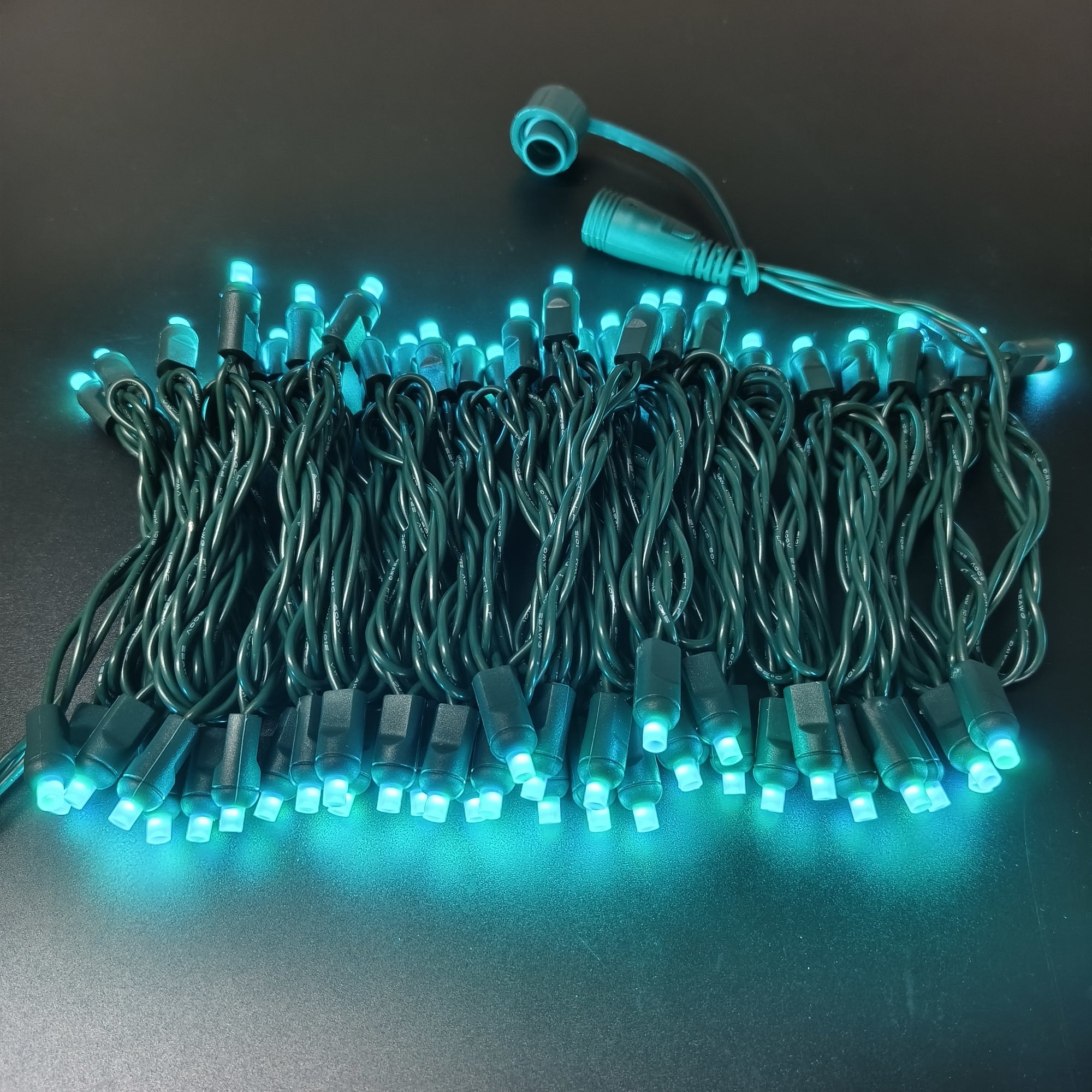 70 Lights 120V Color Changing 5mm Wide Angle LED Christmas Lights, RGB