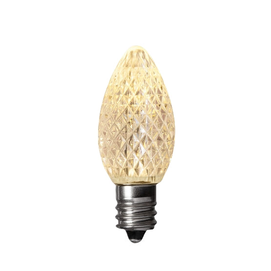 120V E12/C7 LED Replacement Christmas Faceted Light Bulb, Warm White